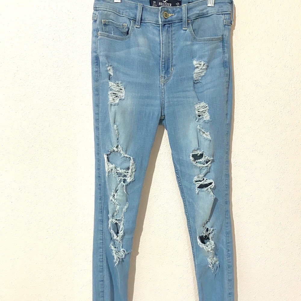 High Rise Super Skinny Distressed Jeans